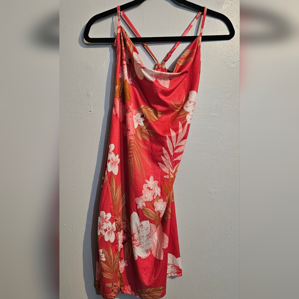Tropical Pink Side Cut Out Dress